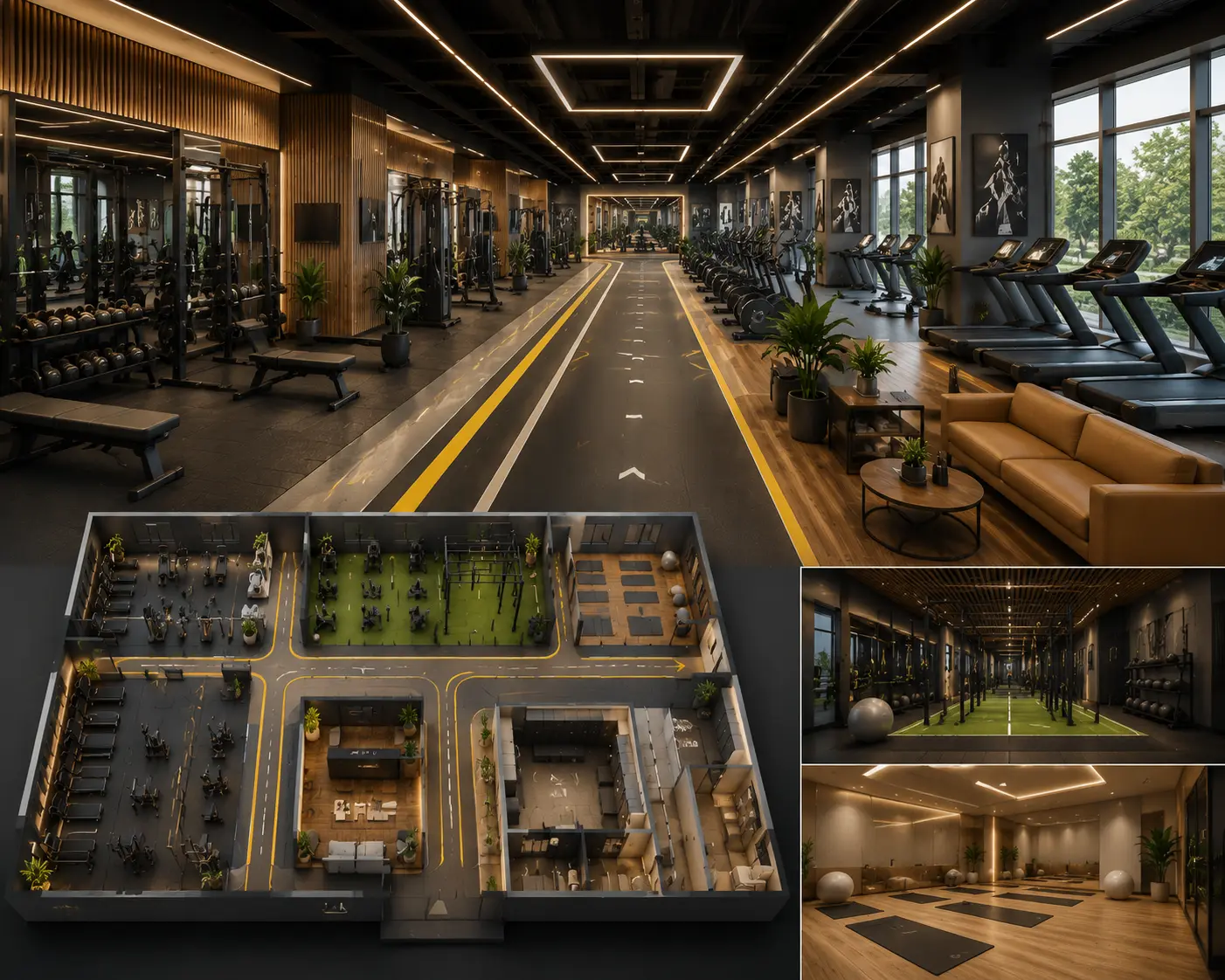 Gym and Fitness Centre Layout Optimization Safety Flow and Aesthetics