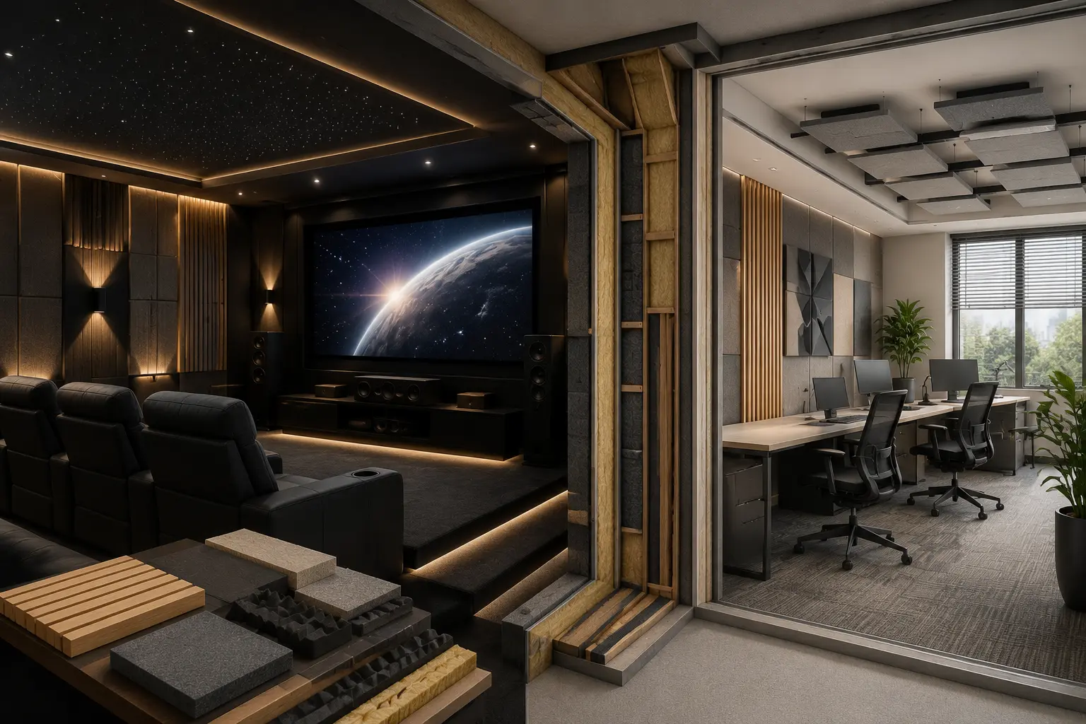 Soundproofing and Acoustic Solutions for Modern Home Theatres and Offices