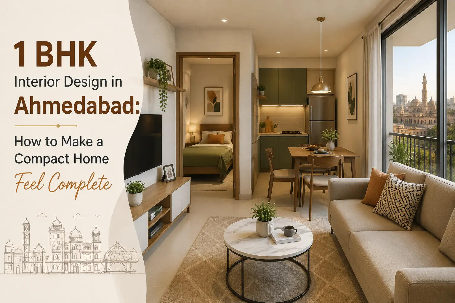 1 BHK Interior Design in Ahmedabad: How to Make a Compact Home Feel Complete